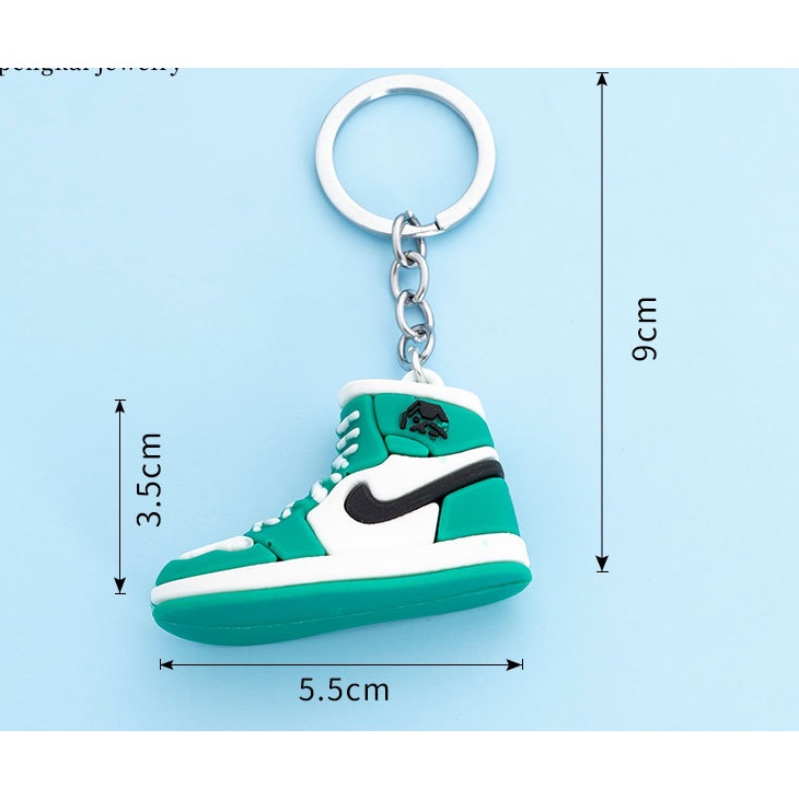 Móc Khóa Hình Đôi Giày Thể Thao mini 3D Bằng Cao Su Mềm aj1