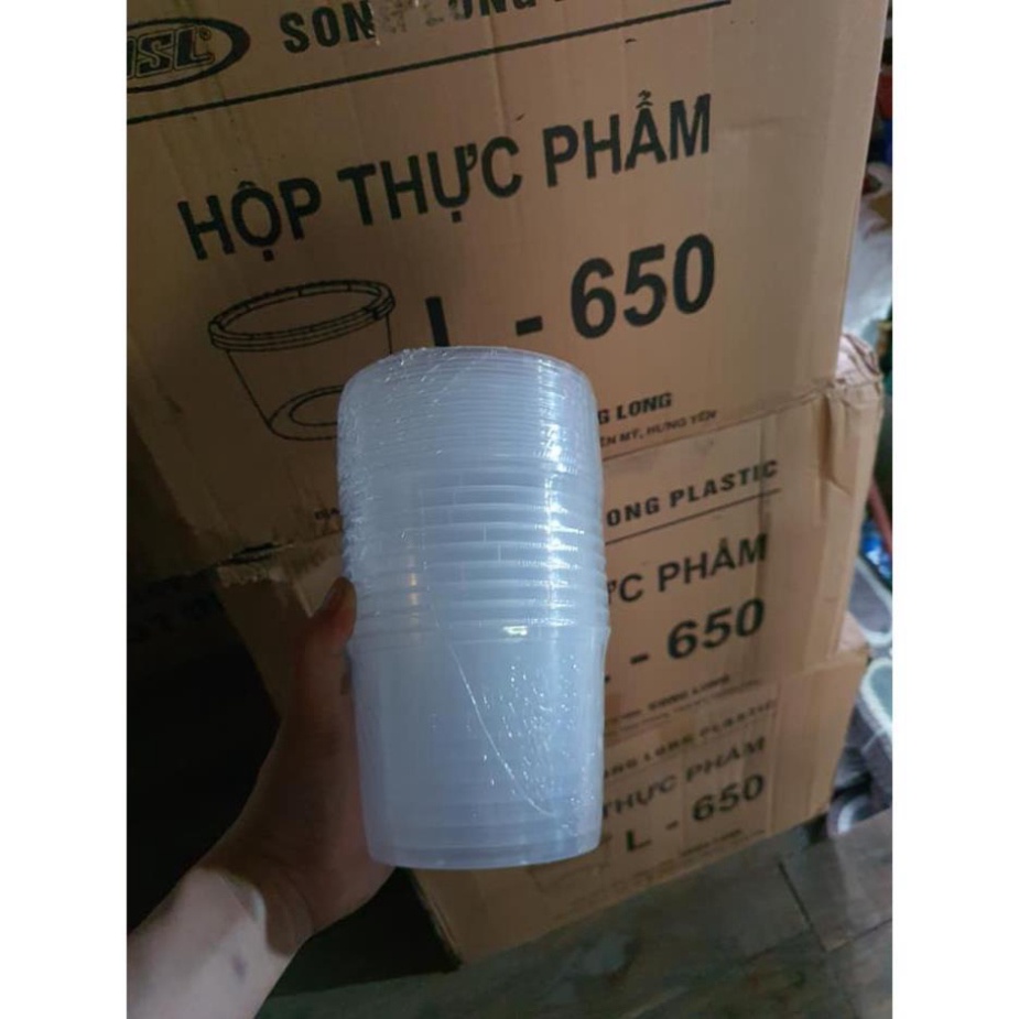 Lốc 10 hộp thực phẩm tròn L650 - Song Long - Duonghieu6789