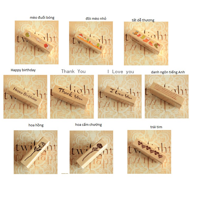 Con dấu trang trí các sản phẩm handmade