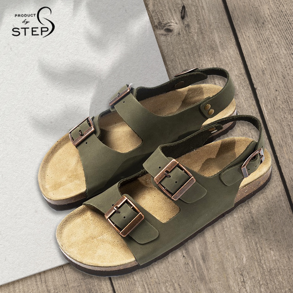 Giày Đế Trấu Unisex Da 2 khóa