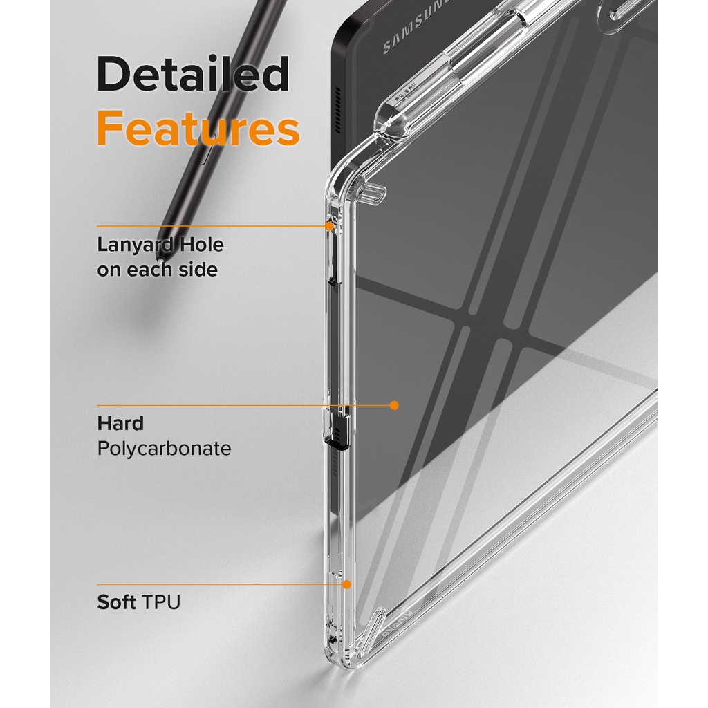 Ringke Fusion Vỏ bảo vệ được thiết kế với giá đỡ bút S cho Galaxy Tab S8 Ultra S8 S7 FE