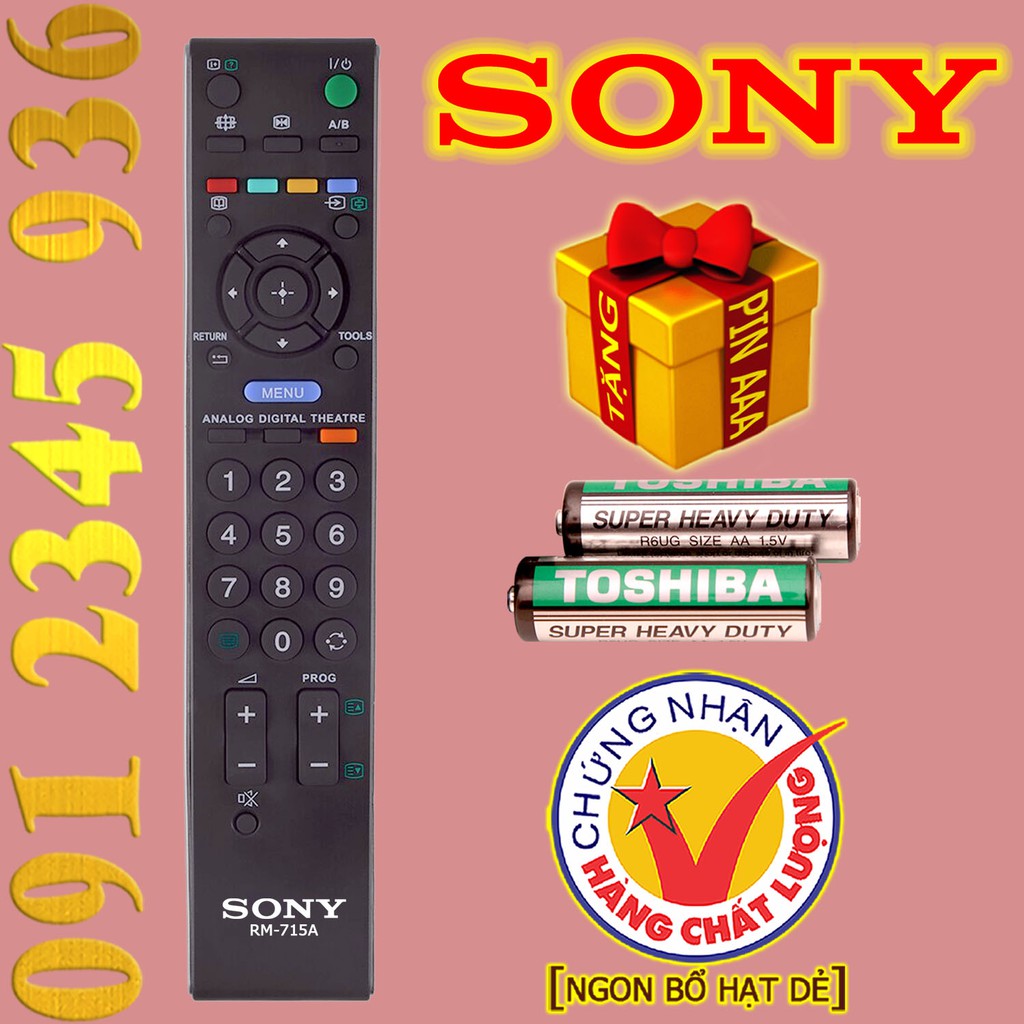 Điều khiển SONY mã số RM-715A cho Tivi Smart. (Mẫu số 7)