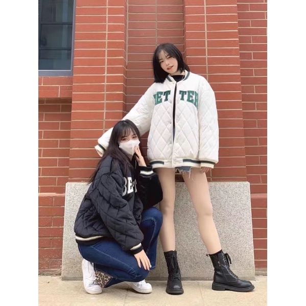 Áo phao bomber nam nữ áo khoác đôi khuy bấm kèm ảnh thật