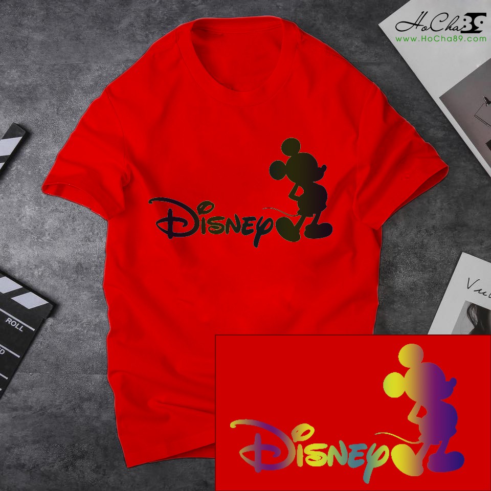 Áo thun DISNEY MICKEY Cao Cấp - Màu ĐỎ | Vải Cotton 4c Siêu Mềm Mịn