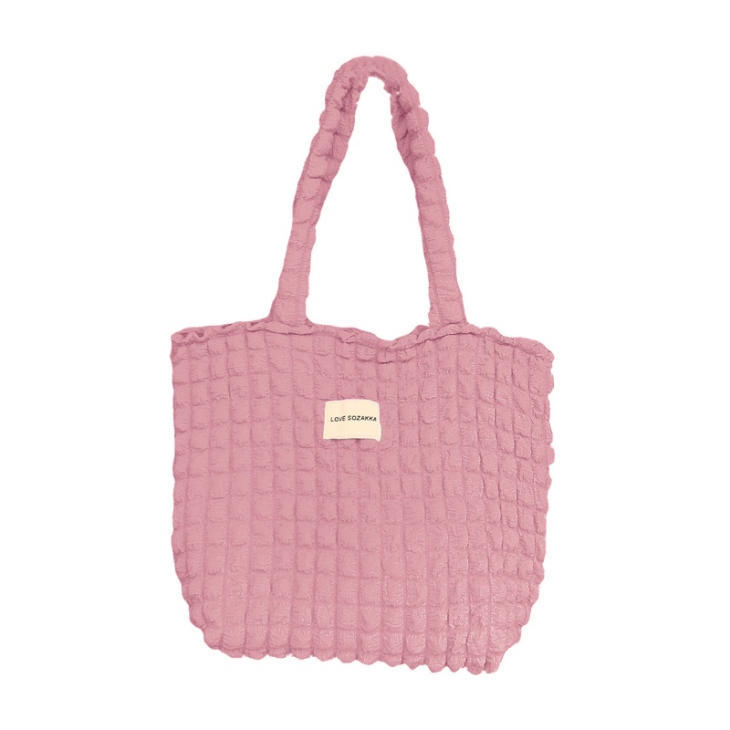 Túi Tote Đeo Vai Xếp Ly Có Khóa Kéo Dành Cho Gia Đình