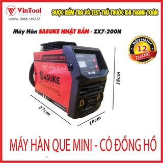 Máy Hàn Que Inverter Mini SASUKE ZX7-200N Chính hãng bảo hành 12 tháng