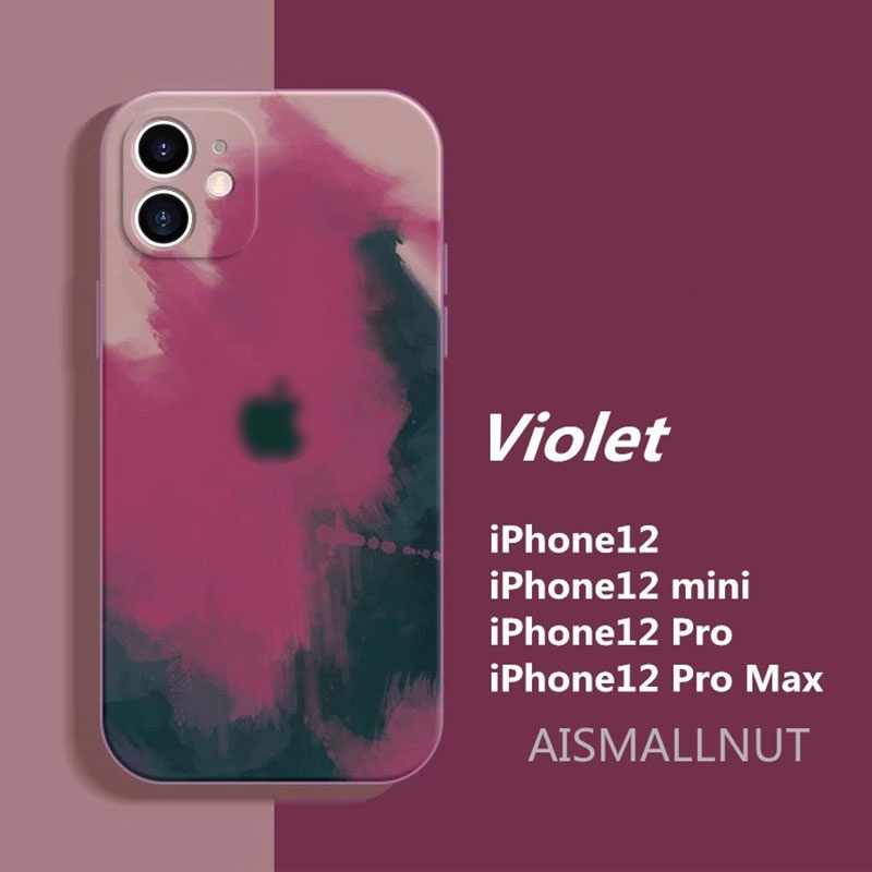 Ốp Điện Thoại Họa Tiết Màu Nước Đơn Giản Cho iPhone X XR XS Max 8 7 6 6s Plus 11 12 Pro Max