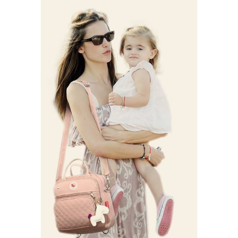 Túi Xách Balo Bỉm Sữa Mini LAGAFFE 2018