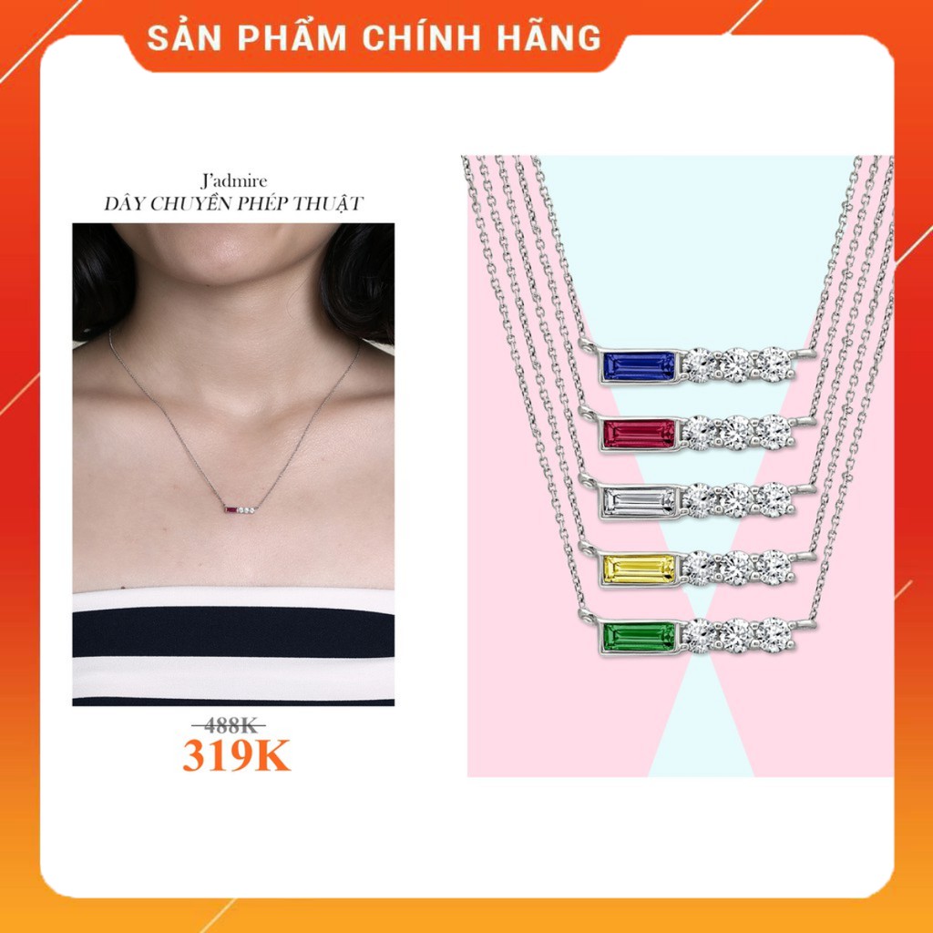 💍 Dây chuyền Phép thuật J’admire bạc 925 cao cấp mạ Bạch kim Platinum đính đá Swarovski 💎