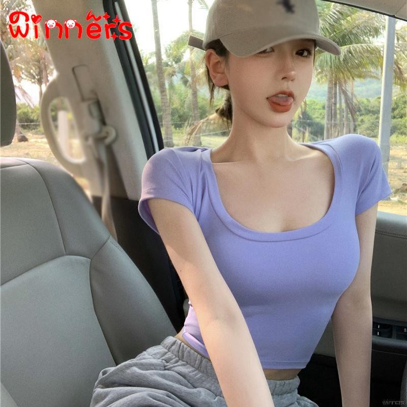 Áo Croptop Tay Ngắn Thiết Kế Quyến Rũ Cho Phái Nữ | BigBuy360 - bigbuy360.vn