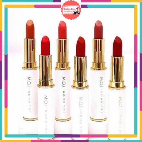 Son M.O.I x Công Trí 2021 Bản Giới Hạn Full 6 Màu , Siêu lì Sét 3 Thỏi Son M.O.I  HỒ NGỌC HÀ [ Auth ] | BigBuy360 - bigbuy360.vn