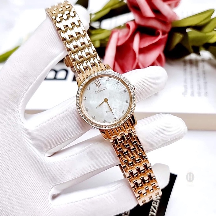 Đồng Hồ Nữ Citizen EX1483-50DXG Eco-Drive B023 Mặt khảm trai dây