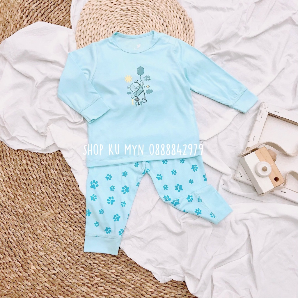 Bộ dài tay cho bé gái và bé trai Lullaby chất Pettit mỏng mát mặc thu đông NH666P