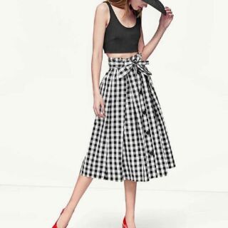 Chân váy midi xòe HM xuất xịn