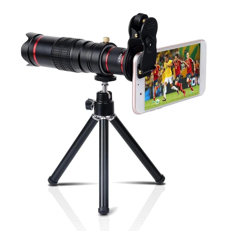 Cell Phone Camera Lens, 22X Optical Manual Focus Telephoto Lens Kit with Mini Flexible Tripod