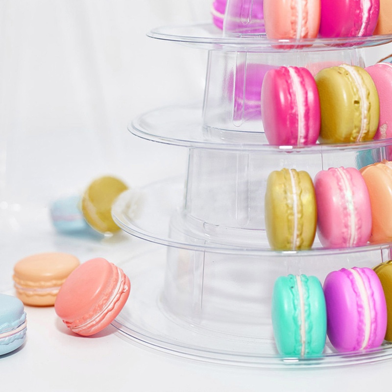 Tháp Đứng 5 / 9 Tầng Trưng Bày Bánh Macaron Bằng Nhựa