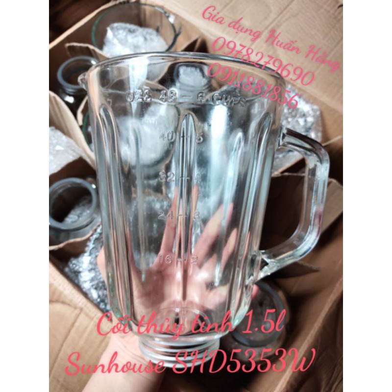 LINH KIỆN MÁY XAY SHD5353W - CỐI THUỶ TINH TO MÁY SUNHOUSE SHD5353W