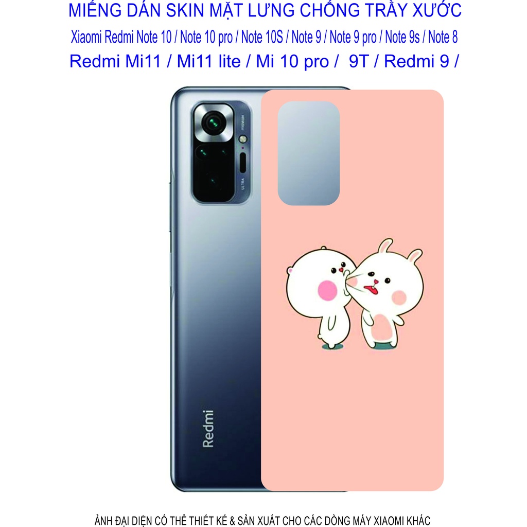 Miếng Dán Skin 3D Xiaomi Redmi note 10 / note 10pro / note 10s/ note 9/ note 9pro/ note 8/ mi 11/ mi 11lite/ mi 10pro...