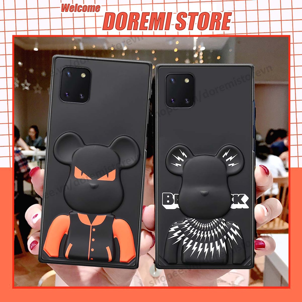 Ốp lưng Samsung Note 10 Lite hình kaws, kith, bear brick nổi 3D phong cách độc đáo