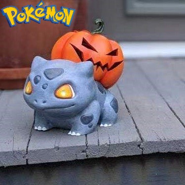 Mô hình lớn tỷ lệ 1/2 pokemon Ếch kỳ diệu Bulbasaur hóa trang halloween tặng kèm led hiệu ứng 1945 1-3