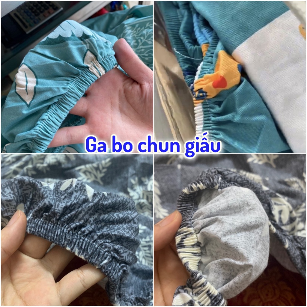 Bộ ga gối cotton 100% Dreamhome Ga trải giường bo chun đủ size đệm 1m6 1m8, vỏ gối 45x65 lót bông dày dặn | BigBuy360 - bigbuy360.vn