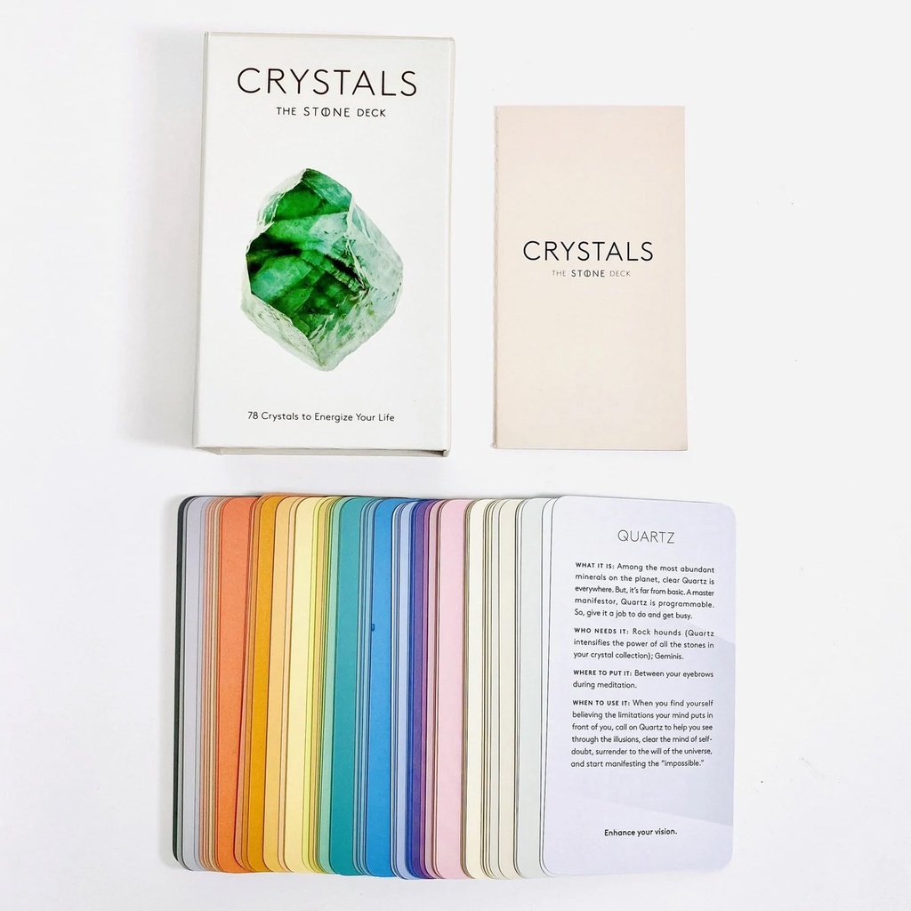 Bộ Bài Crystals The Stone Deck (Mystic House Tarot Shop)