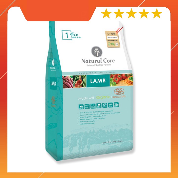 1kg THỨC ĂN HỮU CƠ NATURAL CORE CHO CHÓ THỊT CỪU
