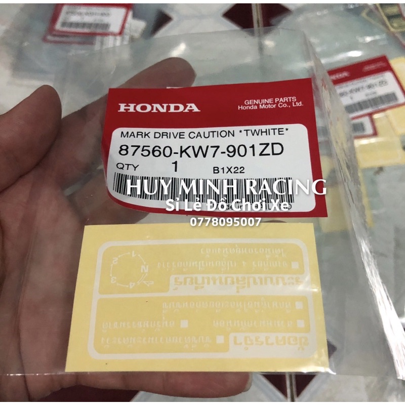 Tem Thông Số Wave125i  Hàng Thái Lan Chính Hãng Giá Tốt