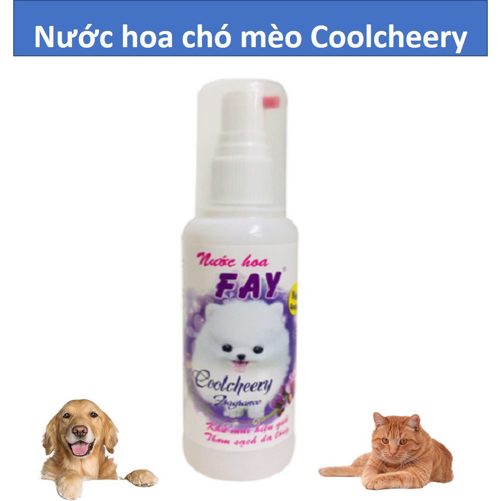 Nước hoa chó mèo 90ml (2 loại)XC-Pet Nước hoa Fay CoolCheery En-Rosely cho thú cưng