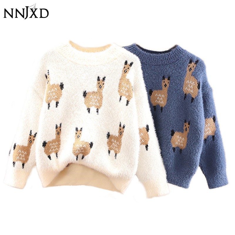 NNJXD Áo Sweater Dài Tay Xinh Xắn Hợp Thời Trang Dành Cho Bé Trai