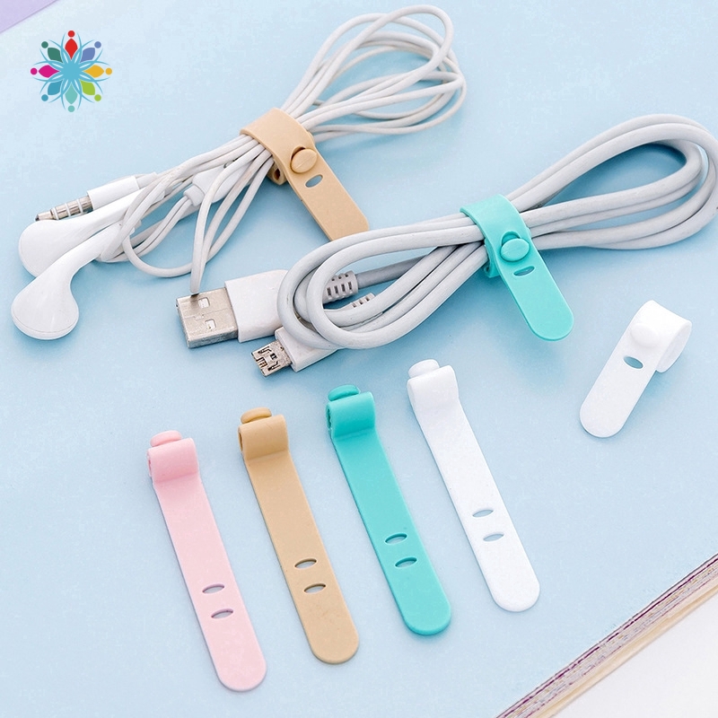 Set 4 dây quấn tai nghe cáp sạc gọn gàng bằng silicon tiện dụng