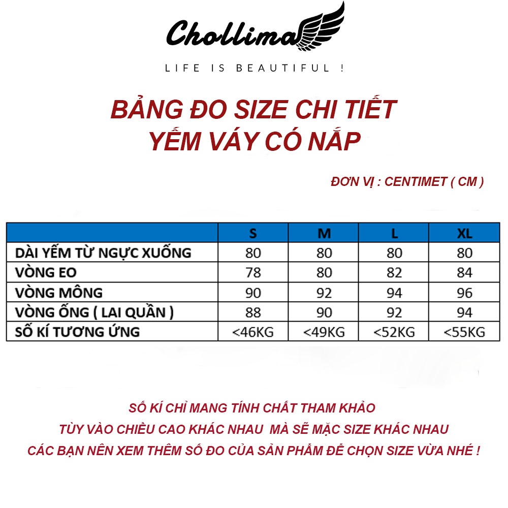 Yếm váy jean Chollima form dài có nắp YJ011