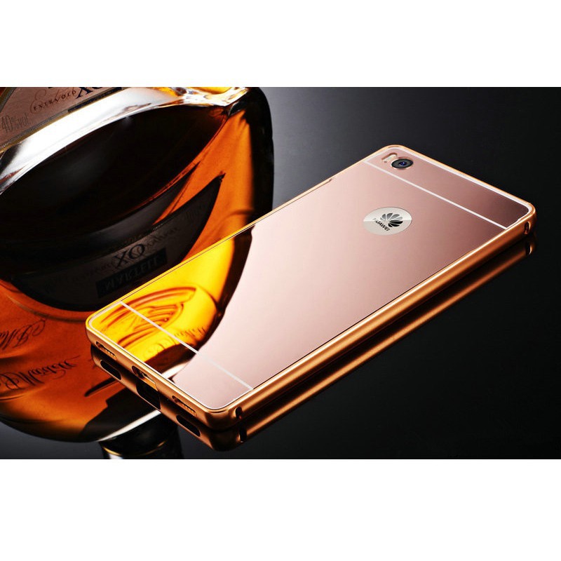 Ốp lưng viền kim loại lưng gương bóng cho Huawei Ascend P8.
