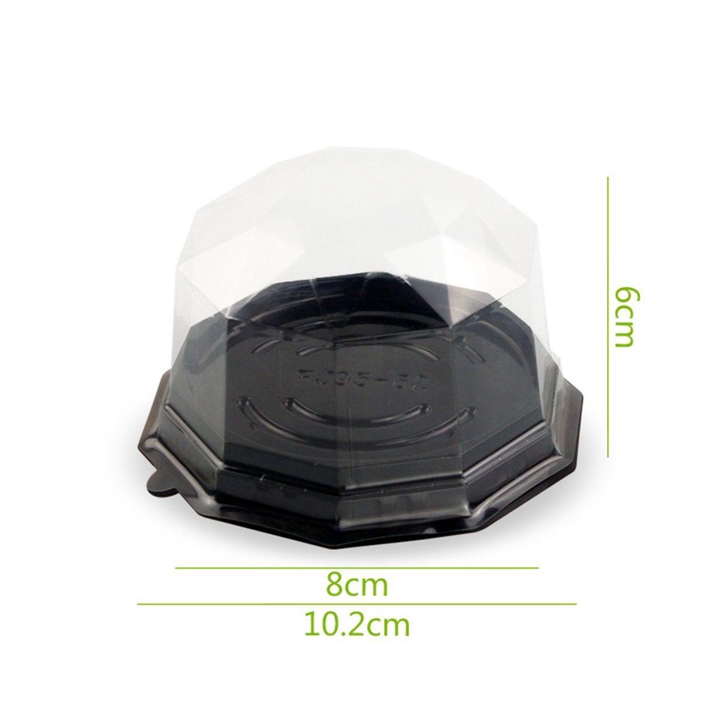 Set 100 Hộp Đựng Bánh Trung Thu Trong Suốt Có Nắp Vòm Giá Đỡ