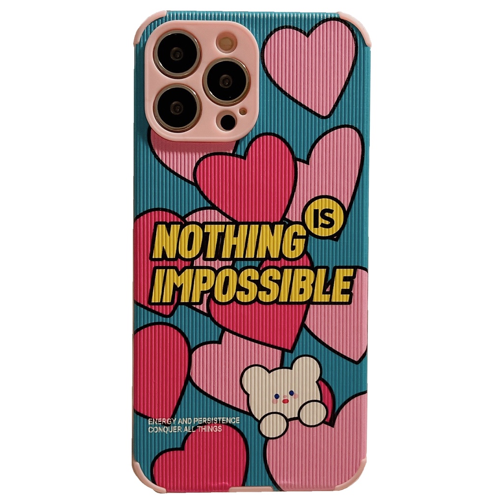 Ốp Điện Thoại Chống Sốc Họa Tiết Thỏ Hoạt Hình Cho iPhone 14 / 13 / 12 / 11 / X / 8 / 7P / 6