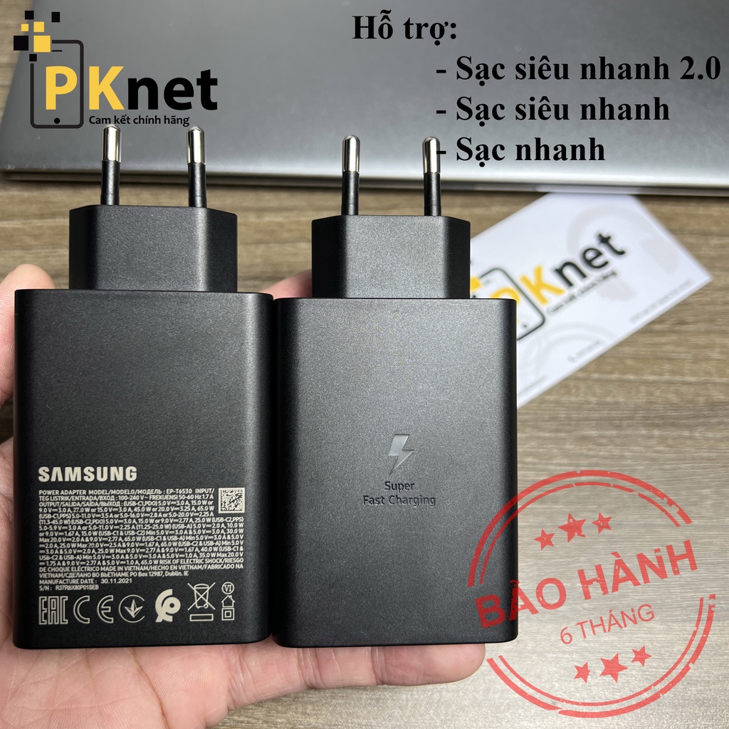 Củ sạc siêu nhanh 3 cổng 65W Samsung EP-TA6530N