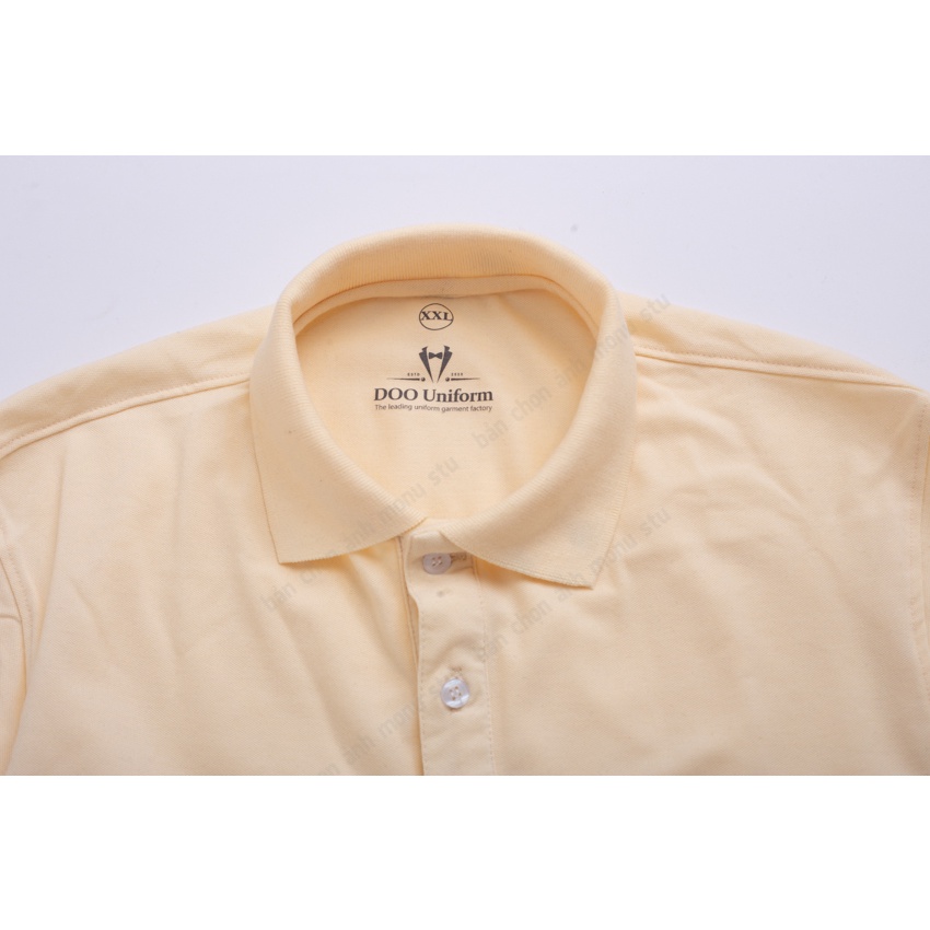 Áo polo cotton trơn nam chất liệu cá sấu mềm mịn, thấm hút mồ hôi DOO UNIFORM loại chính hãng