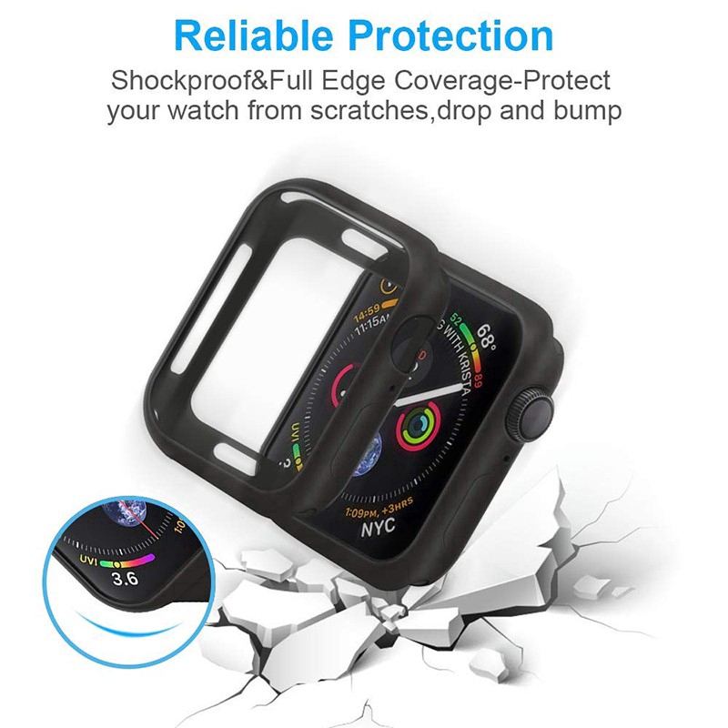 Ốp Bảo Vệ Bằng Silicon Mềm Cho Đồng Hồ Thông Minh applewatch 8 7 6 se 5 4 3 2 iwatch 42mm 40mm 44mm 41mm 45mm case