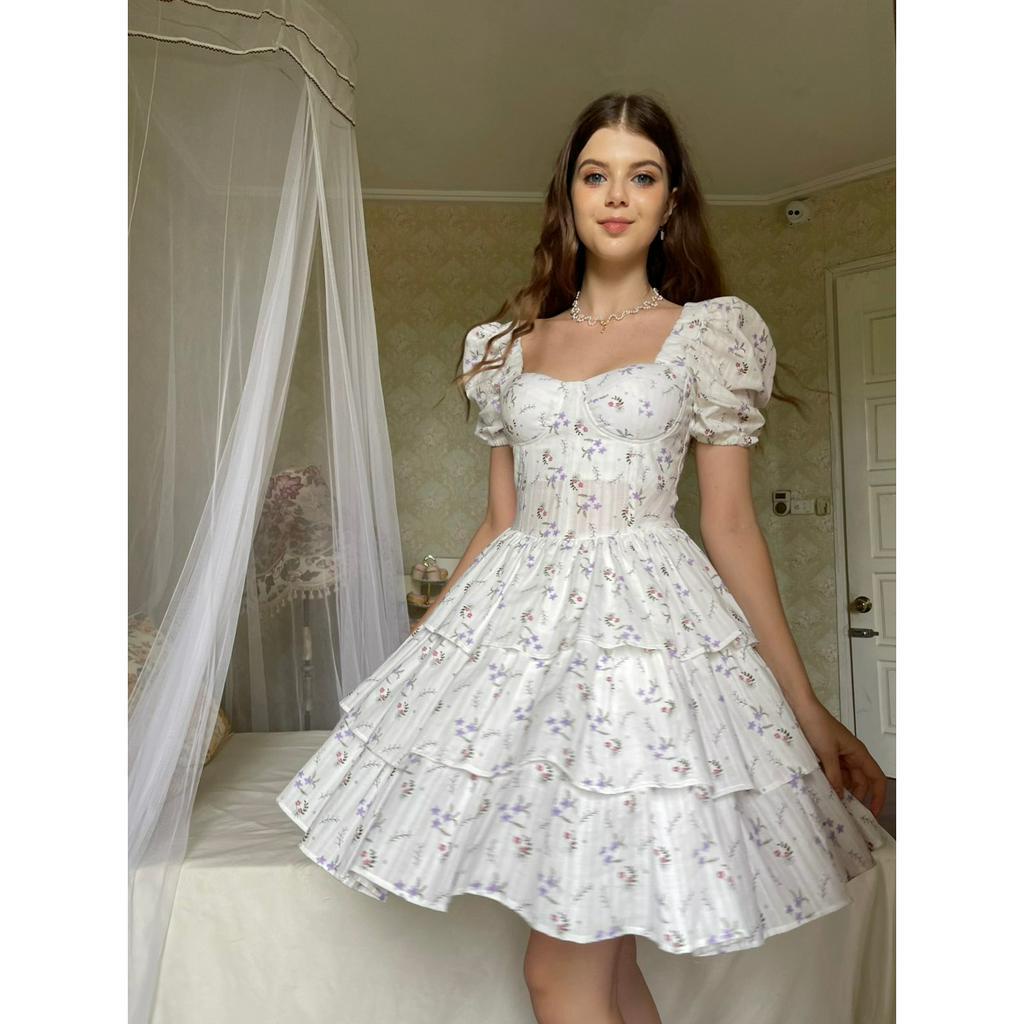 TIFFANY STUDIOS - Váy Hoa Lavender 3 Tầng Xòe - DOSE DRESS