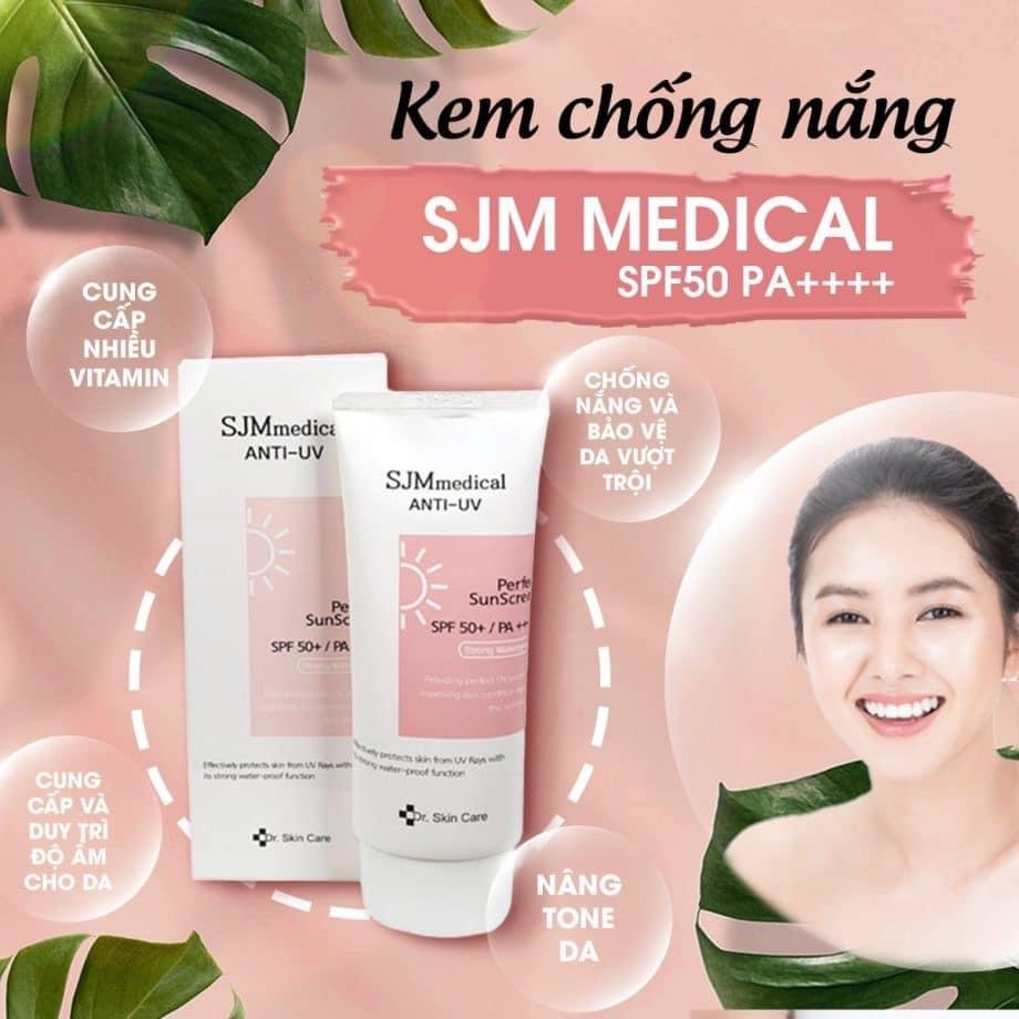 Kem chống nắng SJMmedical Anti-UV Perfect SunScreen SPF 50+/PA++++ 60g