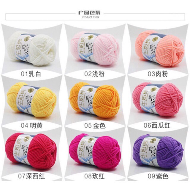 Len Cuộn Milk Bò 92 màu | WebRaoVat - webraovat.net.vn