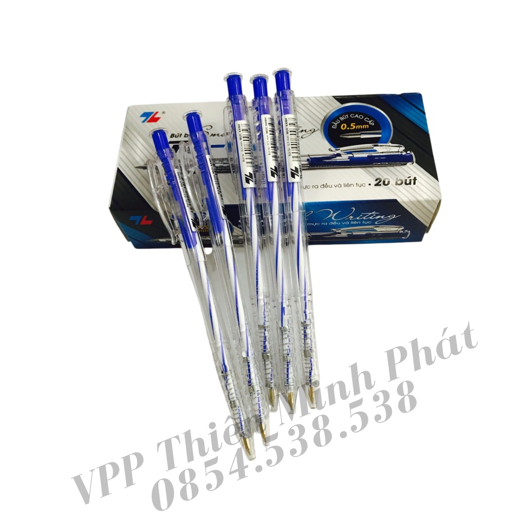 Bút Bi Thiên Long TL-027 0.5mm Xanh, Đỏ, Đen, Tím - Chính Hãng