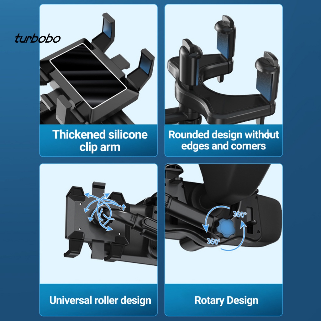 Turbobo Giá Đỡ Điện Thoại Thông Minh/TV Định Vị Trên Xe Hơi Dễ Lắp Đặt