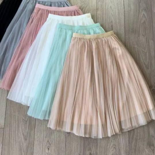 ☛ Aestri tutu tile / Chân Váy tutu Ngắn Màu Trắng Đen Hải Quân moca Hồng Cho Người Lớn ۝