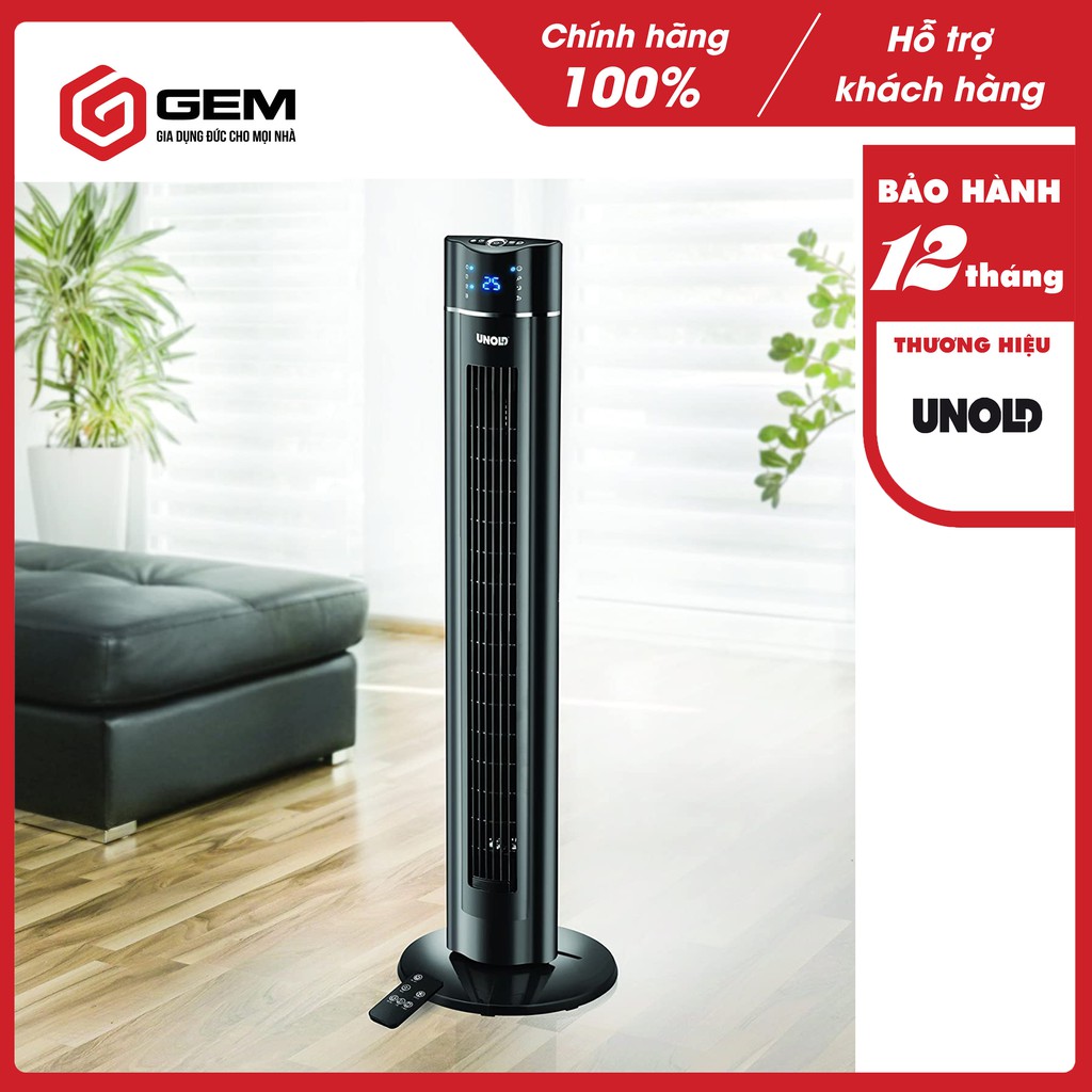 Quạt tháp Unold 86855 Skyline - Quạt không cánh, ít tiếng ồn.