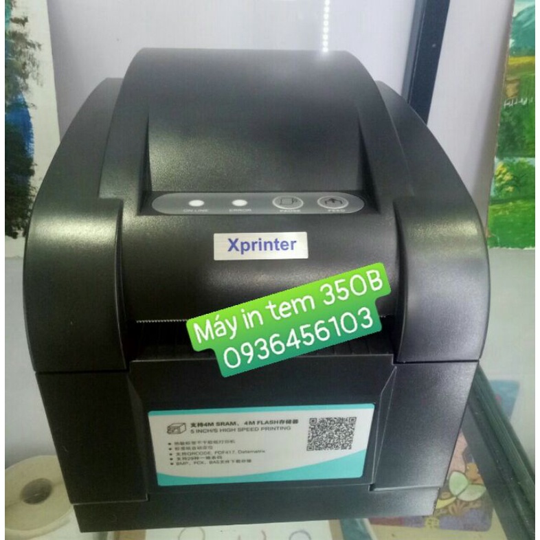 Máy in tem mã vạch Xprinter XP 350B in tem mã vạch sản phẩm, in đơn shopee, in mã vận đơn các bên giao hàng