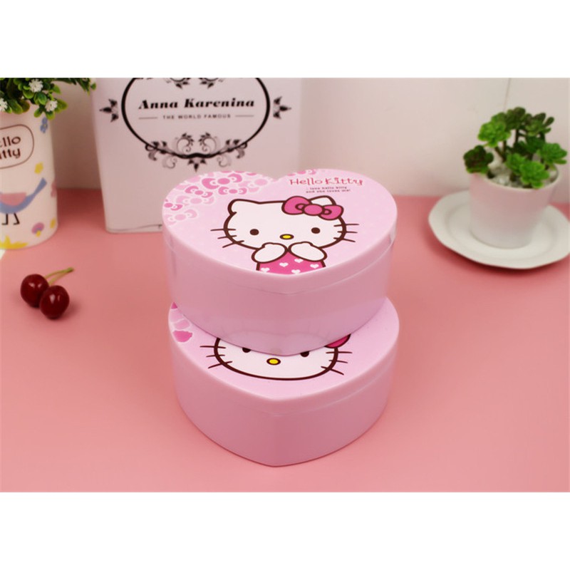 Hộp đựng trang sức mini PINK039 [FREESHIP] Pink Xinh Decor kẹp tóc cho bé Hello Kitty 2 tầng đáng yêu