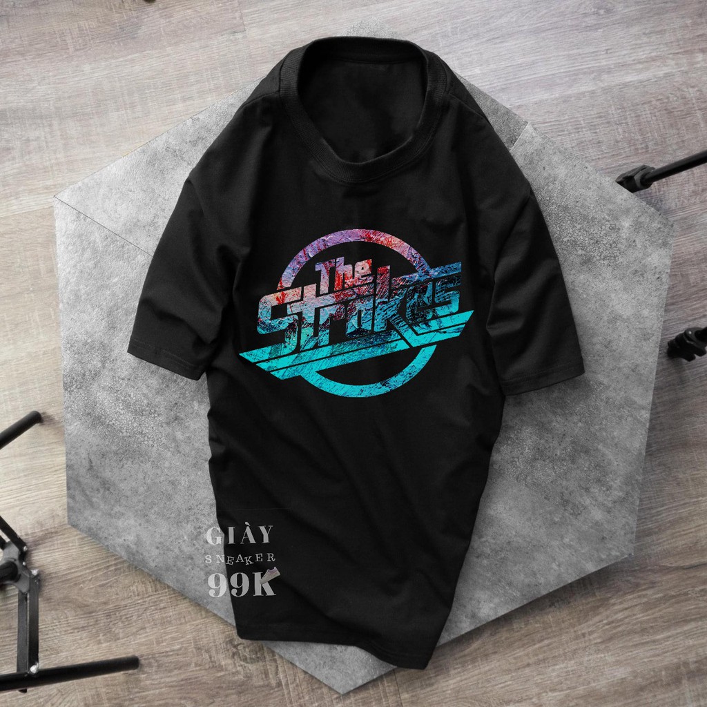 ÁO THUN UNISEX 'THE STROKES'' MÀU ĐEN CAO CẤP SIÊU HOT 2020