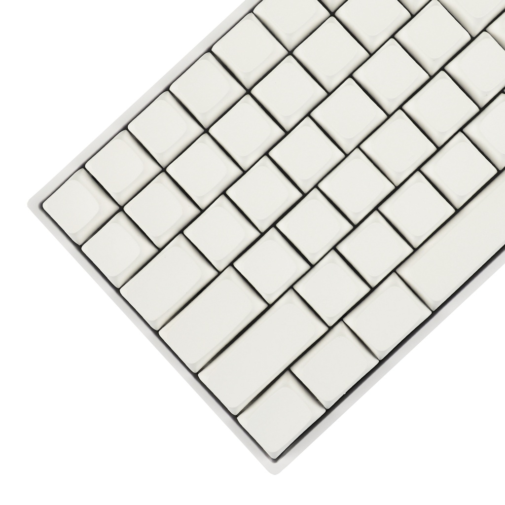 Nút Bàn Phím PBT Dày Dặn Màu Trắng ZDA v2 Chuyên Dụng Cho GK61 64 68 96 KBD75 Planck SP64 SP84