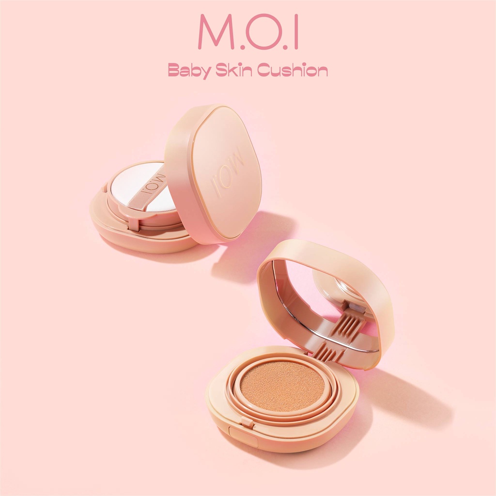 Phấn Nước Trang Điểm M.O.I Kiềm Dầu, Chống Nắng và Che Phủ 5M Baby Skin Cushion 90g